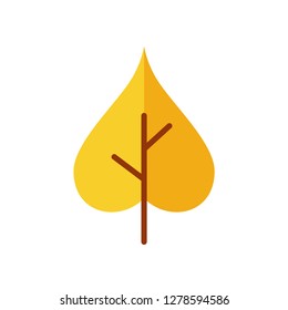 Single high quality autumn leaf related icon. Isolated autumn leaf symbols in white background. Graphic icons element
