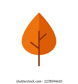 Single high quality autumn leaf related icon. Isolated autumn leaf symbols in white background. Graphic icons element
