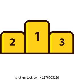 Single high quality awarding and trophy related icon. Isolated awarding and trophy symbols in white background. Graphic icons element
