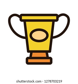 Single high quality awarding and trophy related icon. Isolated awarding and trophy symbols in white background. Graphic icons element