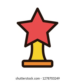 Single high quality awarding and trophy related icon. Isolated awarding and trophy symbols in white background. Graphic icons element