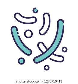Single high quality bacteria related icon. Isolated bacteria symbols in white background. Graphic icons element