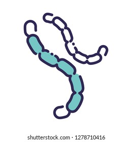 Single high quality bacteria related icon. Isolated bacteria symbols in white background. Graphic icons element