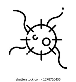 Single high quality bacteria related icon. Isolated bacteria symbols in white background. Graphic icons element