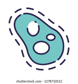 Single high quality bacteria related icon. Isolated bacteria symbols in white background. Graphic icons element