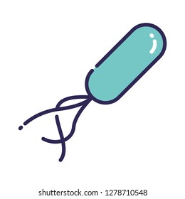 Single high quality bacteria related icon. Isolated bacteria symbols in white background. Graphic icons element