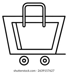 A single, high-quality shopping icon suitable for websites and applications. This image features shopping, icon, shopping icon, shopping cart, cart.