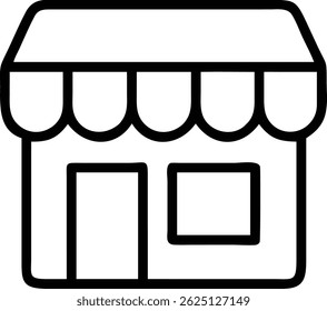A single, high-quality store icon, perfect for retail, e-commerce, and business branding.