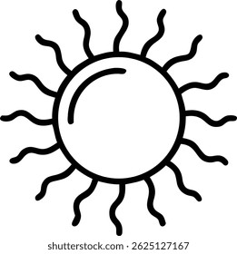 A single, high-quality sun icon design, perfect for various applications.