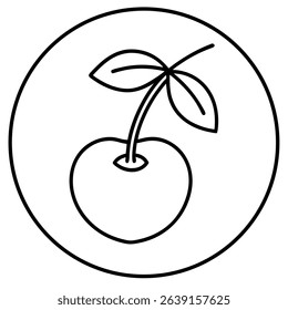 A single, high-resolution cherry icon, perfect for branding, websites, or app design.