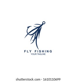 Single hook fishing lure icon, Outdoor fishing background theme