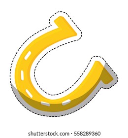 single horseshoe icon image vector illustration design 