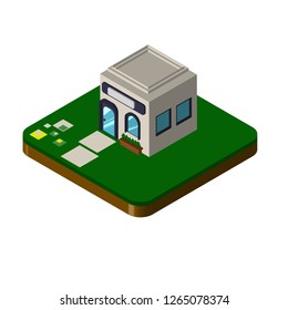 Single house with green grass