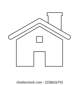 Single house model vector isolated