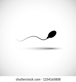single human sperm icon vector illustration EPS10
