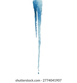 A single icicle hanging down slowly
