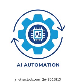SINGLE ICON AI AUTOMATION, BUSINESS AUTOMATION, ICON BLUE STYLE
