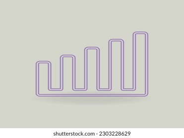Single icon of a bar chart vector illustration