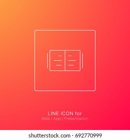 Single icon book open elements, design, symbols, vector, abstract, outline shapes, innovative and creative inspiration business company for web app and presentation infographic collection