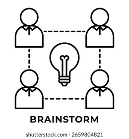 Tormenta de ideas de un solo ícono, perfecto para presentación, Sitio web, App y más, estilo de contorno de íconos