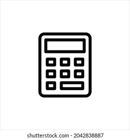 Single icon calculator with line style. Perfect for you website, application, background, game, software or presentation