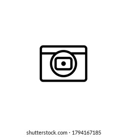 Un solo icono de cámara con estilo de línea.Perfecto para su sitio web, aplicación, fondo, juego, software o presentación