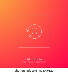 Single icon change user elements, design, symbols, vector, abstract, outline shapes, innovative and creative inspiration business company for web app and presentation infographic collection