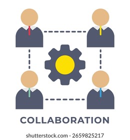 Colaboración de un solo ícono, perfecta para presentación, Sitio web, App y más, estilo plano de ícono