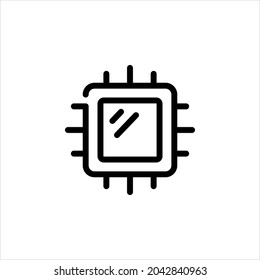 Single icon cpu with line style. Perfect for you website, application, background, game, software or presentation