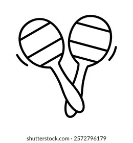 A single icon depicting maracas