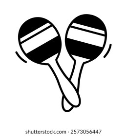 A single icon depicting maracas