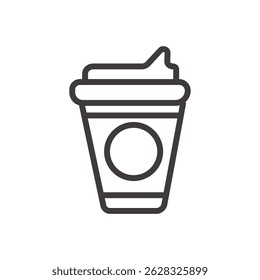A single icon depicts a cup of hot beverage, such as tea or coffee, on a white transparent