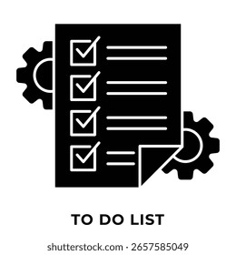 Icono Único Para Hacer La Lista. Perfecto para presentación, Sitio web, App, etc. Estilo de glifo de icono