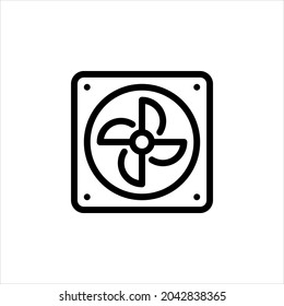 Single icon fan with line style. Perfect for you website, application, background, game, software or presentation