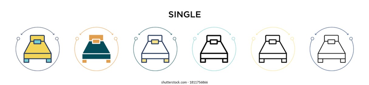 Un único icono en el estilo relleno, delgado, contorno y trazo. Ilustración vectorial de dos diseños de iconos de un solo vector de color y negro se puede utilizar para móviles, ui, web