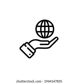 Un único globo de iconos con estilo de línea.Perfecto para su sitio web, aplicación, fondo, juego, software o presentación