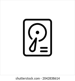 Un icono hdd con estilo de línea. Perfecto para su sitio web, aplicación, fondo, juego, software o presentación