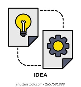 Single Icon Idea. Perfect for Presentation, Website, apps, etc. Icon Line Color Style