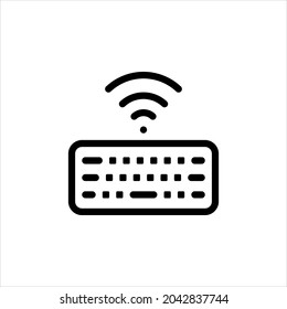 Single icon keyboard with line style. Perfect for you website, application, background, game, software or presentation
