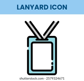 Single icon Of Lanyard employee