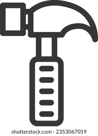 Single icon for line drawing tools Hammer