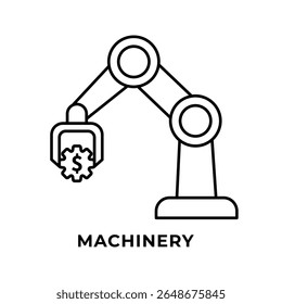 MÁQUINA DE ÍCONE ÚNICO, AUTOMAÇÃO DE NEGÓCIOS, ESTILO DE LINHA DE ÍCONE
