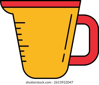 single icon of a measuring cup