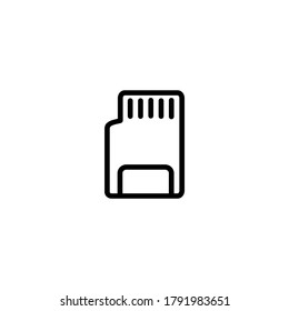 Single icon of Memory Card with line style.Perfect for you website, application, background, game, software or presentation. 