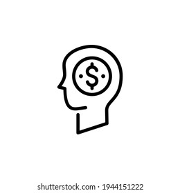 Single icon mindset with line style.Perfect for you website, application, background, game, software or presentation