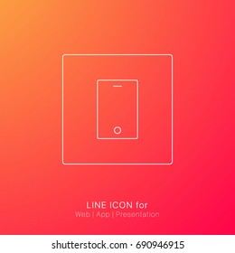 Single Icon mobile phone gadget solution strategy for web app and presentation graphic