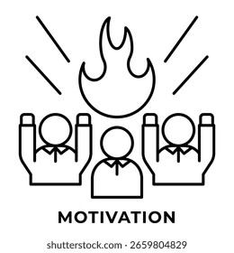 Single Icon Motivation, Perfect for Presentation, Website, Apps and more, Icon Outline Style