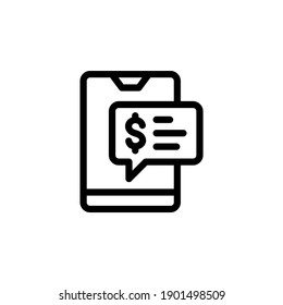 Single icon of Online Payment with line style.Perfect for you website, application, background, game, software or presentation