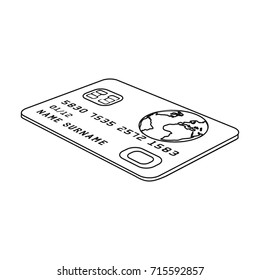 single icon in outline style.Credit, vector symbol stock illustration web.