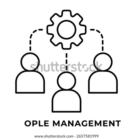 Single Icon People Management. Perfect for Presentation, Website, apps, etc. Icon Outline Style